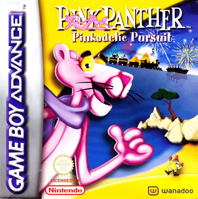 Pink Panther Pinkadelic Pursuit box art for GameBoy Advance